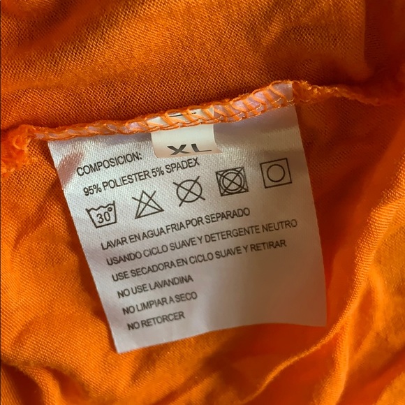 Orange Rhinestone Strappy Top - Picture 7 of 7